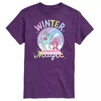 Мужская футболка с рисунком Care Bears Unlock The Magic Winter Magic Licensed Character, фиолетовый
