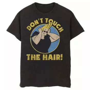 Мужская футболка с рисунком Cartoon Network Johnny Bravo Don't Touch The Hair Licensed Character