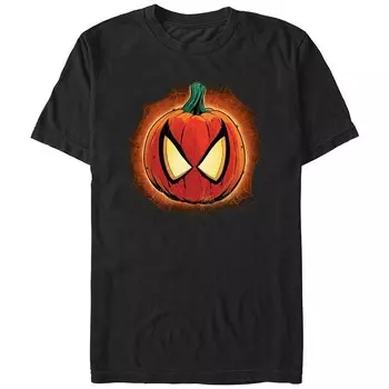Мужская футболка с рисунком «Человек-паук» Marvel Jack O Lantern, черный