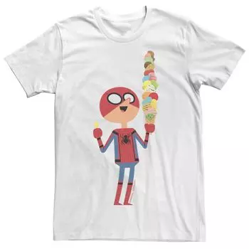 Мужская футболка с рисунком «Человек-паук вдали от дома» Happy Ice Cream Cone Marvel