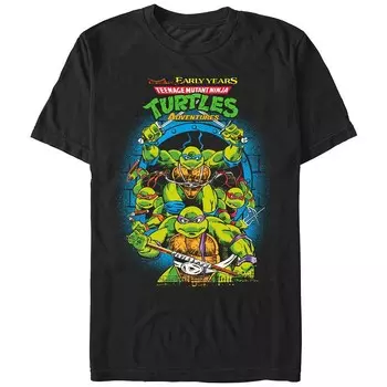 Мужская футболка с рисунком «Черепашки-ниндзя» Licensed Character, черный
