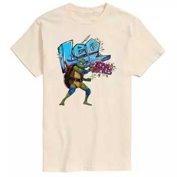 Мужская футболка с рисунком «Черепашки-ниндзя» Mutant Mayhem Leo Licensed Character, бежевый