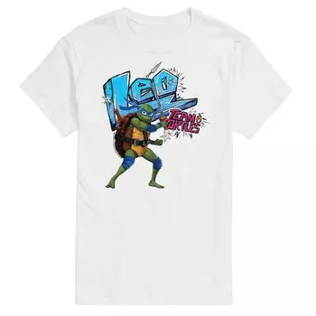 Мужская футболка с рисунком «Черепашки-ниндзя» Mutant Mayhem Leo Licensed Character, белый