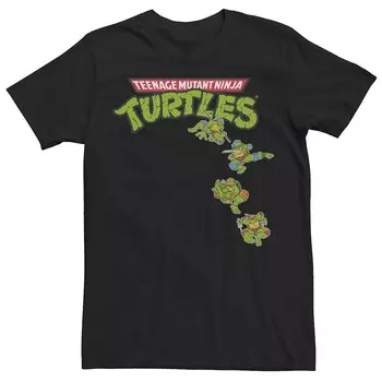Мужская футболка с рисунком «Черепашки-ниндзя» Turtle Clan Licensed Character, черный