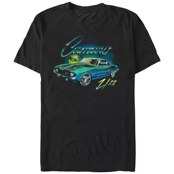 Мужская футболка с рисунком Chevrolet Camaro Licensed Character, черный