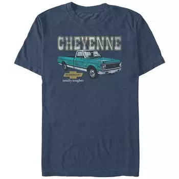 Мужская футболка с рисунком Chevrolet Cheyenne Licensed Character, цвет Navy Heather