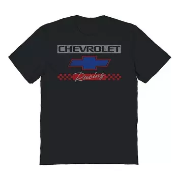 Мужская футболка с рисунком Chevy Racing Licensed Character, черный