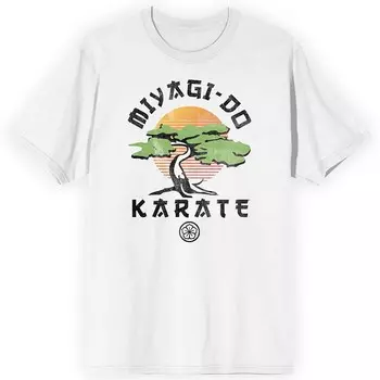 Мужская футболка с рисунком Cobra Kai Miyagi-Do Karate Licensed Character, белый