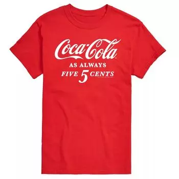 Мужская футболка с рисунком Coca-Cola As Always Five Cents License, красный