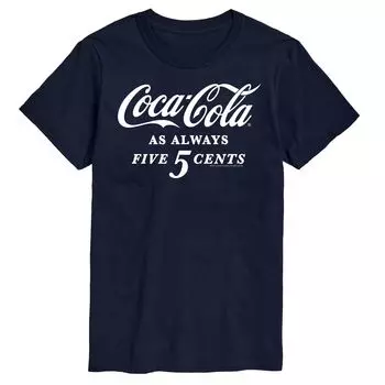 Мужская футболка с рисунком Coca-Cola As Always Five Cents License, синий