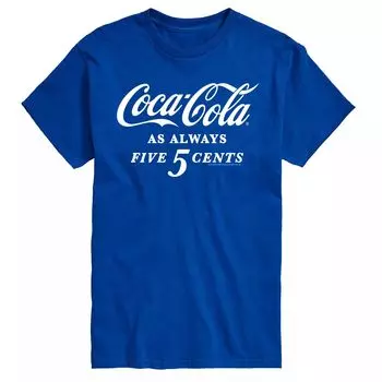 Мужская футболка с рисунком Coca-Cola As Always Five Cents License, синий