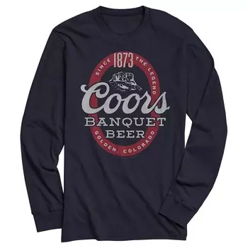 Мужская футболка с рисунком Coors Banquet Beer Licensed Character, темно-синий