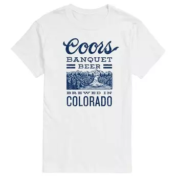 Мужская футболка с рисунком Coors Banquet Beer Colorado Licensed Character, белый