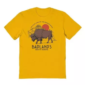 Мужская футболка с рисунком Country Parks Badlands Licensed Character, золотой