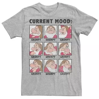 Мужская футболка с рисунком Current Mood Disney's Snow White Grumpy Licensed Character, цвет Athletic Heather