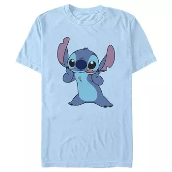 Мужская футболка с рисунком Cute Stitch Disney's Lilo & Stitch, цвет Light Blue