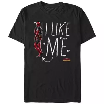 Мужская футболка с рисунком Дэдпул и Росомаха I Like Me Licensed Character, черный