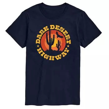 Мужская футболка с рисунком Dark Desert Highway Licensed Character, темно-синий