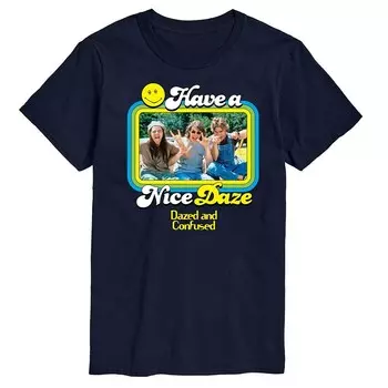 Мужская футболка с рисунком Dazed and Confused Have A Nice Daze Licensed Character, темно-синий