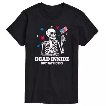 Мужская футболка с рисунком Dead Inside Patriotic Licensed Character