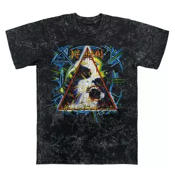 Мужская футболка с рисунком Def Leppard Hysteria Mineral Wash Licensed Character