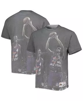 Мужская футболка с рисунком Detroit Pistons выше обода Mitchell & Ness, цвет Gray