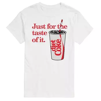 Мужская футболка с рисунком Diet Coke Just For The Taste Of It Licensed Character, белый