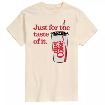 Мужская футболка с рисунком Diet Coke Just For The Taste Of It Licensed Character, бежевый