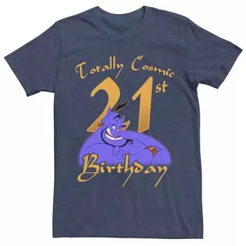 Мужская футболка с рисунком Disney Aladdin Genie на 21 день рождения Licensed Character