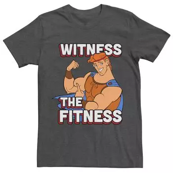 Мужская футболка с рисунком Disney Hercules Witness the Fitness Licensed Character