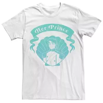 Мужская футболка с рисунком Disney Little Mermaid Her Prince Licensed Character