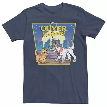 Мужская футболка с рисунком Disney Oliver & Company Dodger Best Friends Licensed Character
