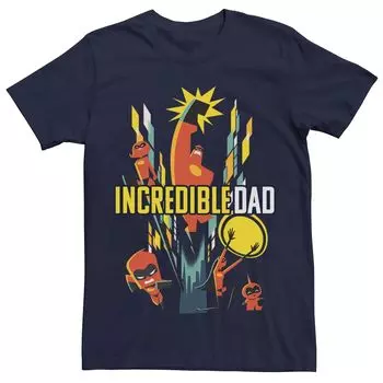 Мужская футболка с рисунком Disney/Pixar Incredibles 2 Incredible Dad Group Shot Licensed Character