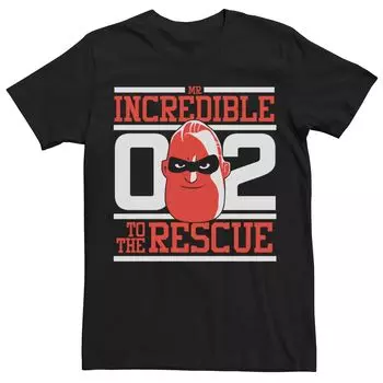 Мужская футболка с рисунком Disney Pixar Incredibles 2 «Мистер Невероятный спешит на помощь» Licensed Character