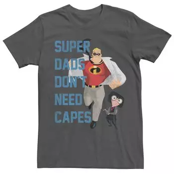 Мужская футболка с рисунком Disney Pixar Incredibles Dont Need Capes Licensed Character