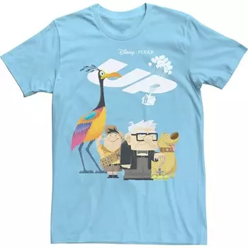 Мужская футболка с рисунком Disney/Pixar's Up Group Shot Licensed Character, цвет Light Blue