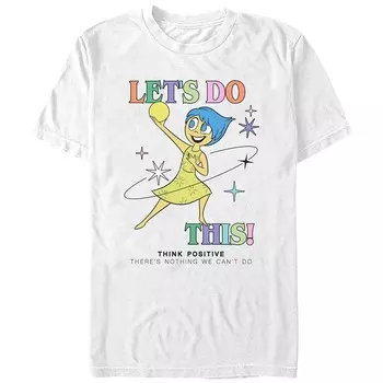 Мужская футболка с рисунком Disney/Pixar's Inside Out 2 Let’s Do This Think Positive Disney / Pixar, белый