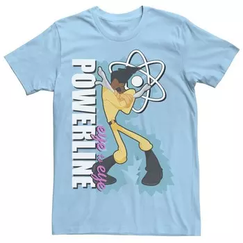 Мужская футболка с рисунком Disney's A Goofy Movie Powerline Eye To Eye, цвет Light Blue