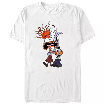 Мужская футболка с рисунком Disney's Inside Out 2 Anxiety Fear Scream, белый