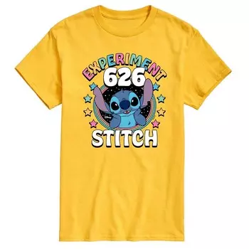 Мужская футболка с рисунком Disney's Lilo & Stitch Experiment 626, желтый