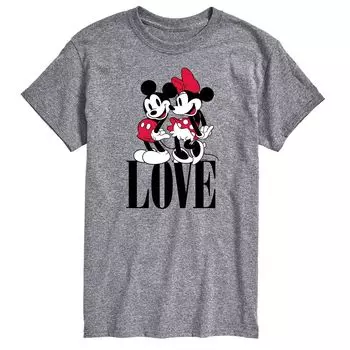 Мужская футболка с рисунком Disney's Mickey & Minnie Mouse Love