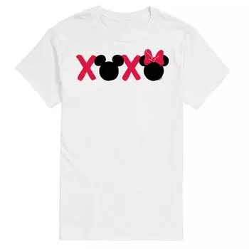 Мужская футболка с рисунком Disney's Mickey & Minnie Mouse XOXO