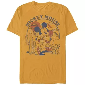 Мужская футболка с рисунком Disney's Mickey Mouse Hiking Guy, золотой