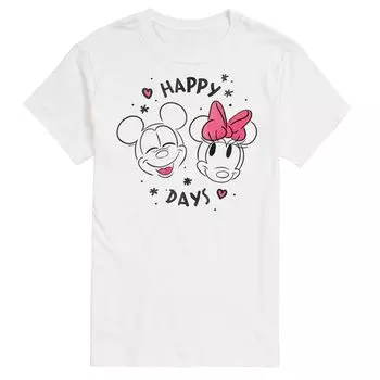 Мужская футболка с рисунком Disney's Minnie Mouse Happy Days