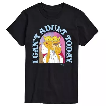 Мужская футболка с рисунком Disney's Robin Hood Prince John, черный