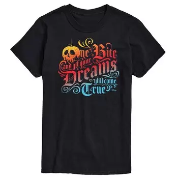 Мужская футболка с рисунком Disney Villains One Bite, черный