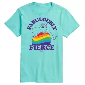 Мужская футболка с рисунком Disney Villains Ursula Fabulous Fierce Pride