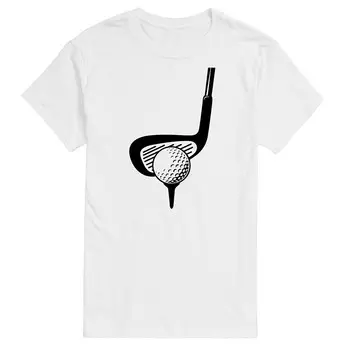 Мужская футболка с рисунком для гольф-клуба Behind Ball Licensed Character, белый