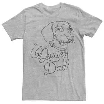 Мужская футболка с рисунком Doxie Dad Dachshund Dog Lover Licensed Character