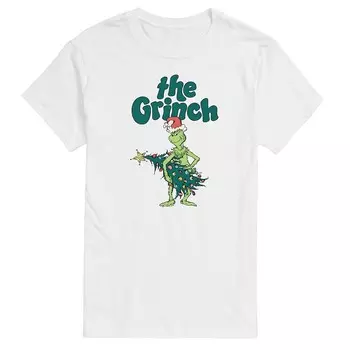 Мужская футболка с рисунком Dr. Seuss The Grinch Tree Licensed Character, белый